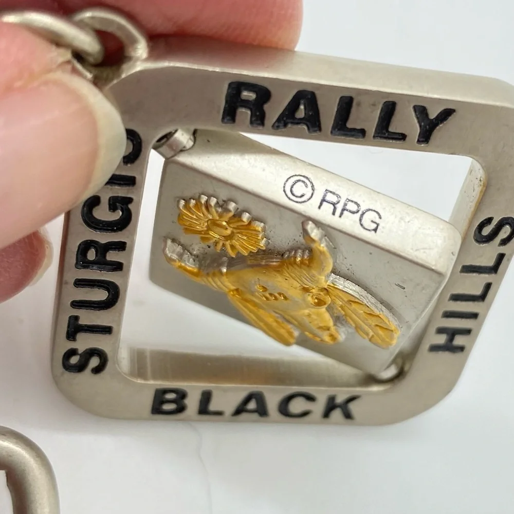 Sturgis Rally Key Chain Souvenir Motorcycle Keychain Pewter